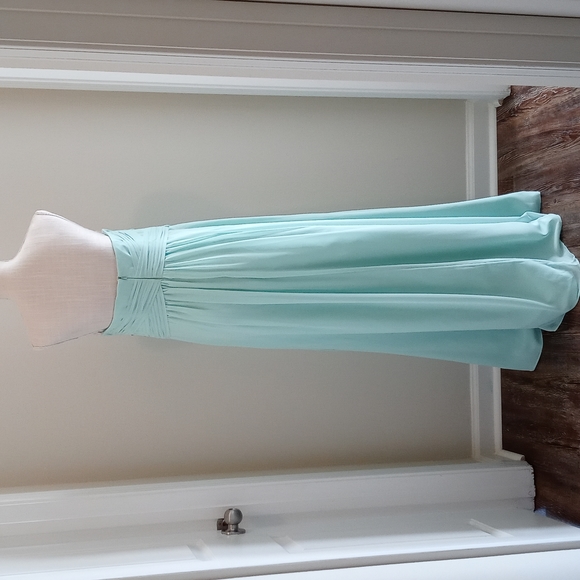 David's Bridal Light Blue Strapless Dress - Picture 5 of 9